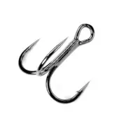 Gamakatsu Short Shank, Magic Eye, Round Bend Treble Hook - Black Nickel, Size 4