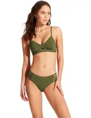 [Seafolly] Collective Hybrid Bikini Top in Olive