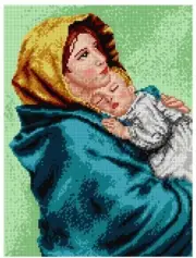 Printed Canvas Tapestry Gobelin Embroidery Orchidea "Gypsy Madonna" 1485J