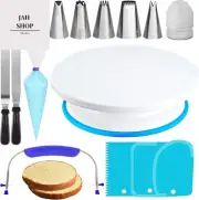 35Pcs Cake Turntable and Leveler-Rotating Cake Stand icing and baking tool set