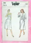 Uncut Vogue Misses Sz 14 Jacket & Summer Pin Tuck Dress w/Pockets Pattern 7942