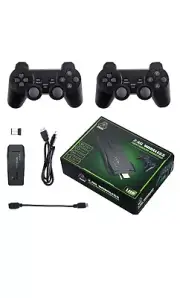 HDMI 4K TV Game Stick 64G 10000+ Game Video Game Console w/ 2x Wireless Gamepads