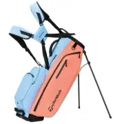 TaylorMade Flex Tech Crossover Stand Bag - Coral / Light Blue