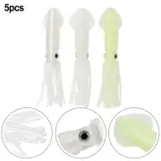 5x Fishing Soft Lure White Approx. 10cm Baits Fishing Kits Green Lures & Flies