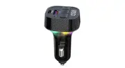 Bluetooth V5.3 Car FM Transmitter Rainbow Lighting USB-C PD30W MP3 WAV