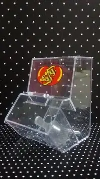 在飛比找Yahoo!奇摩拍賣優惠-Jelly Belly 吉力貝彩色七彩雷根糖透明糖果罐糖果機