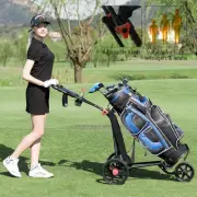 3 Wheels Golf Buggy Trolley Cart Push Pull Foldable Golf Accessories AUS
