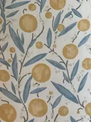 Schumacher Mirabelle In Yellow And Sky, Schumacher Fabric 4 1/2 Yards