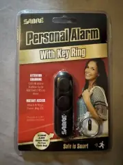 Sabre Personal Alarm Keychain Black 110 Db Audible Up To 300' PA-01 - NEW