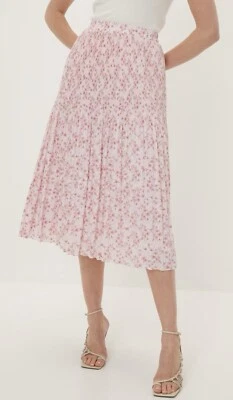 Portmans Soft Pink Persian Floral Skirt Size 18