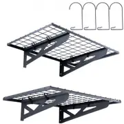 VEVOR Garage Storage Shelving, 2 Pack, 91.5 x 61 cm Heavy Duty Garage Shelves Wall Mounted, 226.8 kg Load Capacity(Total) Garage Storage Rack Floating