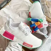 Adidas NMD R1 Low White Magenta Green Women's Athletic Shoes GZ4964