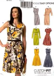Vogue Sewing Pattern 9167 V9167 Misses Dress Vogue Easy Options Size 14-22 NEW