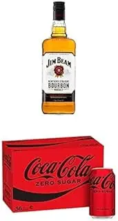 Jim Beam White Label Bourbon 1.125L & Coca-Cola No Sugar Soft Drink Multipack Cans 36 x 375mL