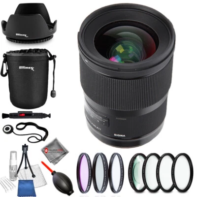 Sigma 28mm f/1.4 DG HSM Art Lens for Nikon F Filter Kit Bundle AUTHORIZED DEALER