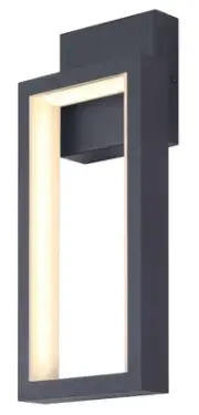 Kalino LED Outdoor Light, Black Sand Color, 14W Integrated LED, 580 Lumens, 3...