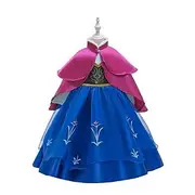 Princess Anna Dress Masquerade Flower Girl Dress Girls' Movie Cosplay A-Line Slip Retro Vintage Cosplay Blue Dress Carnival Masquerade Polyester World Book Day