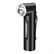 Ptsygantl 1Pc 90 Degree Flashlight, Right Angle Rechargeable Super Bright Led Flashlight with Type C Charging Port Mini Pocket Swivel Flashlight for Camping Hiking