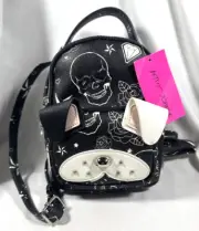 NEW RETIRED BETSEY JOHNSON DOG PUPPY SKULL XOBAYBEE MINI BACKPACK PURSE