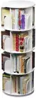 intexca 4 Tier 360° Rotating Stackable Shelves Bookshelf Organizer tool-fee W