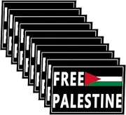 10 Pack Free Palestine Gaza Flag Arabic Freedom for Palestinians Stand with Israel Flag Support Israel Stickers Laptop Bumper Decal Window Waterproof Car Stickers