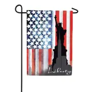12.5 x 18 Liberty Statue Reversible Suede Garden Flag