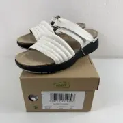 Naot Vesta Sandals Women's 40/ 9-9.5 White Leather Slide Comfort Shoes Casual