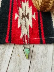 Navajo Sterling Silver & Turquoise Lightening Bolt Necklace