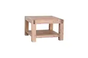 Lamp Table Open Storage Solid Wooden Frame in Classic Oak Colour