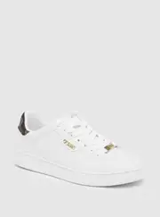 GUESS Women's White Renzy Low-Top Sneakers Size: 10