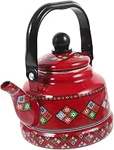 GRADENEVE Enamel Water Kettle with Ergonomic Handle Stovetop Teapot for Induction and Open Flame for Home Use and Festive Gatherings Easy to Clean and Practical