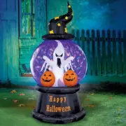 6 Foot "HAPPY HALLOWEEN" Ghost & Jack-O-Lanterns Snow Globe Outdoor Inflatable
