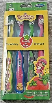 Strawberry Shortcake Toothbrushes Childrens Soft Bristles 4 Pack