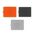 -Grill mat, grill side shelf, mat, spoon rest, washable, grill utensil holder,