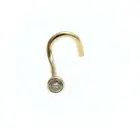 Piercing Nose Real Gold 750 with Diamond Nose Stud Yellow Gold