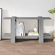 Grey Sonoma Engineered Wood Book Cabinet, 100x30x51 cm, Modern & Classic Storage Bookshelf for Magazines, Books, DVDs, & Decorative Items