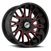 17x9 XF Off-Road XF-230 Gloss Black & Red Machined Wheel 6x135/6x5.5 (12mm)