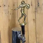 Football Beer Tap Handle For Kegerator Draft Vintage Metal Trophy MCM Art Deco