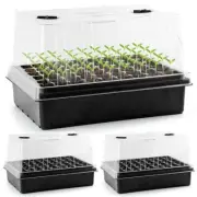 Reusable Seed Starter Trays 5'' Humidity Domes 3-Pack 162 Cells