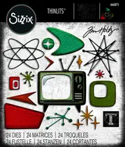Sizzix Thinlits 24PK Die Set Vault Atomic Retro by Tim Holtz