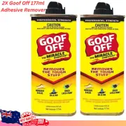 2X Goof Off Adhesive Remover 177 ml. Gum Oil Wax Glue Lipstick Pen cleaner