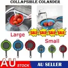 Collapsible Kitchen Colander Fruit Vegetable Strainer Drainer Washing Basket IH