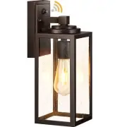 VIANIS Outdoor Wall Lights, 14.5" H Oil Rubbed Bronze Dusk to Dawn Outdoor Li...