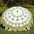 Cotton Garden Umbrella Outdoor Block Print Indian Wedding Decor Patio Parasols