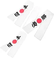 [FUNNETOYU] 3pcs Japanese Headbands Bandana for Men Breathable Versatile Design for Karate Training Parties Everyday Wear