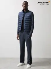 Reiss Airforce Blue Mayer McLaren F1 Team Quilted Hybrid Jacket (AW8232) | $395