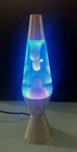 LAVA LAMP SILVER BASE 37CM BLUE LIQUID/BLUE LAVA