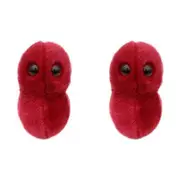 2x Giant Microbes Sore Throat Human Biology Soft Plush Cuddle Stuffed Toy Red