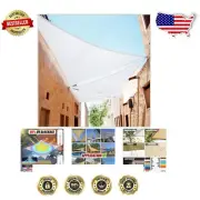 White Right Triangle Sun Shade Sail 17' x 17' x 24' - Waterproof Canopy