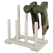 Esschert Design Wooden Boot Rack Shoe Stand Home Organiser 41.8x41.9cm White